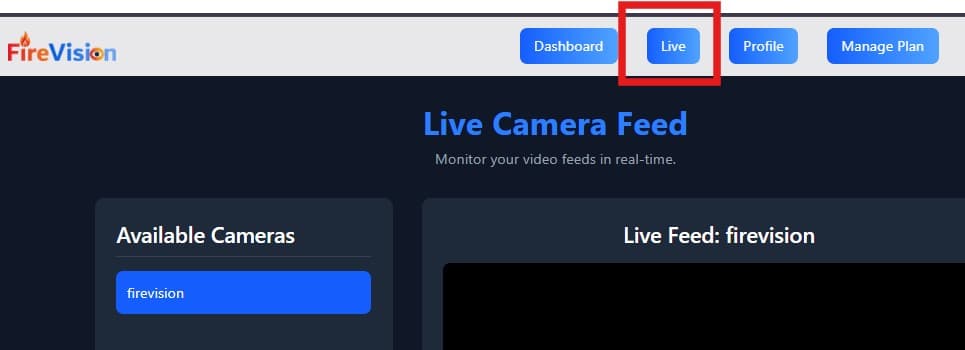 LiveCam view in FireVision